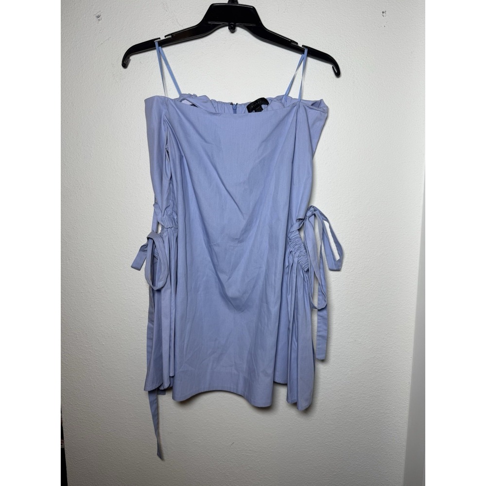 Ellery Cyril Decolletage Top W/‎ Cone Sleeves in Mid Blue US 4, AU 8